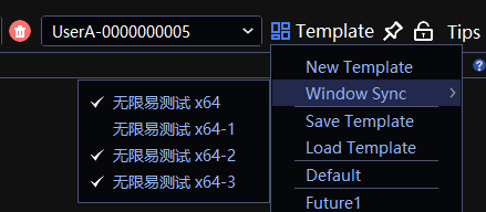 Window Sync settings